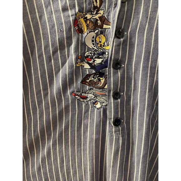 VTG Looney Tunes Sleep Shirt Size S/M 100% Cotton Warner Brothers Embroidered 90 - Picture 5 of 5